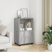 Rolkast 55x40x91 cm bewerkt hout grijs