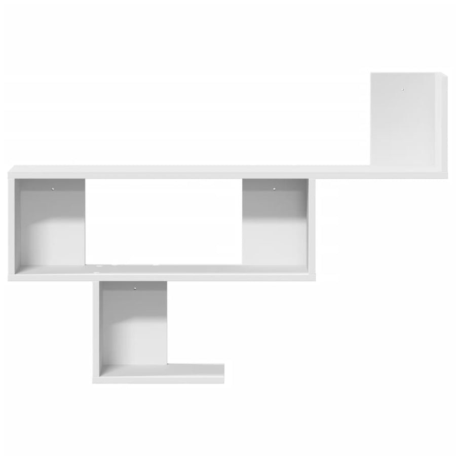 Wandschap 100x15x70 cm bewerkt hout wit