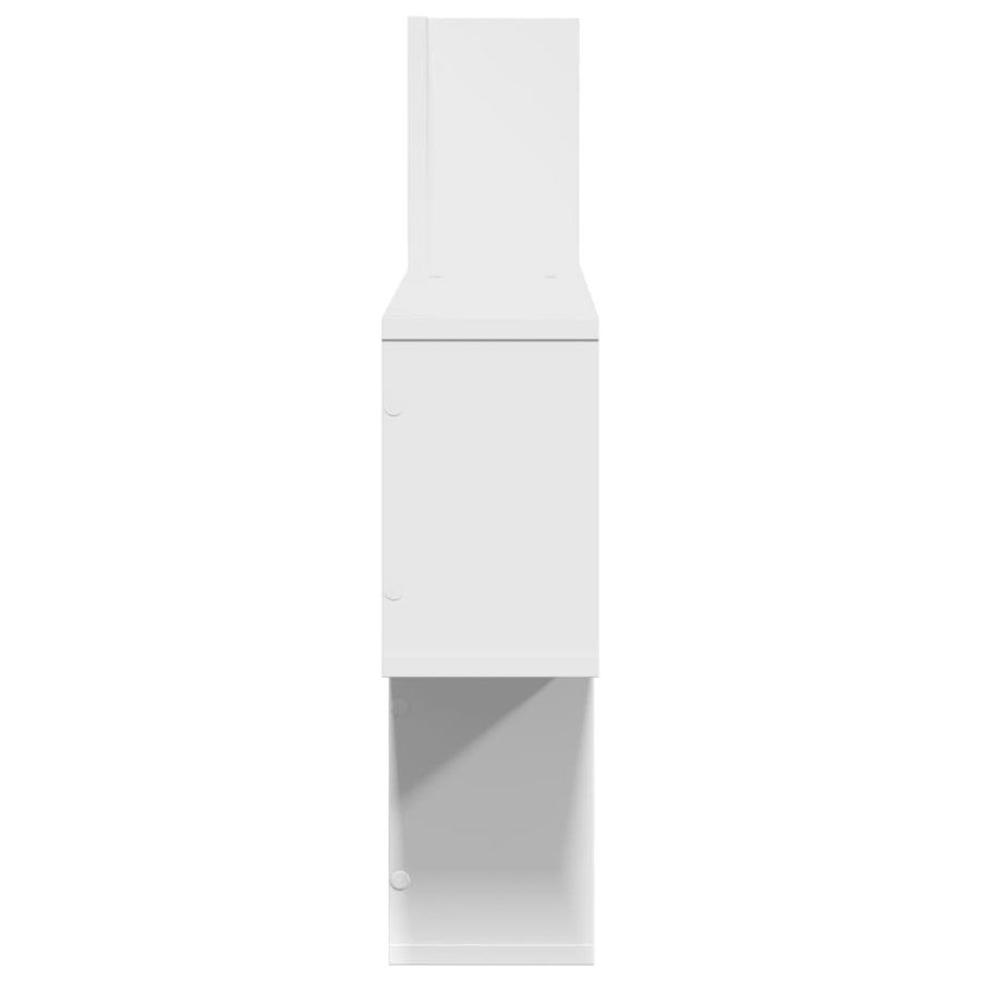 Wandschap 100x15x70 cm bewerkt hout wit