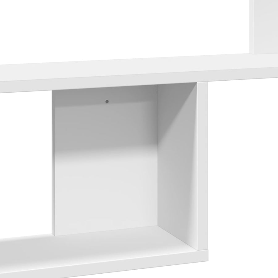 Wandschap 100x15x70 cm bewerkt hout wit