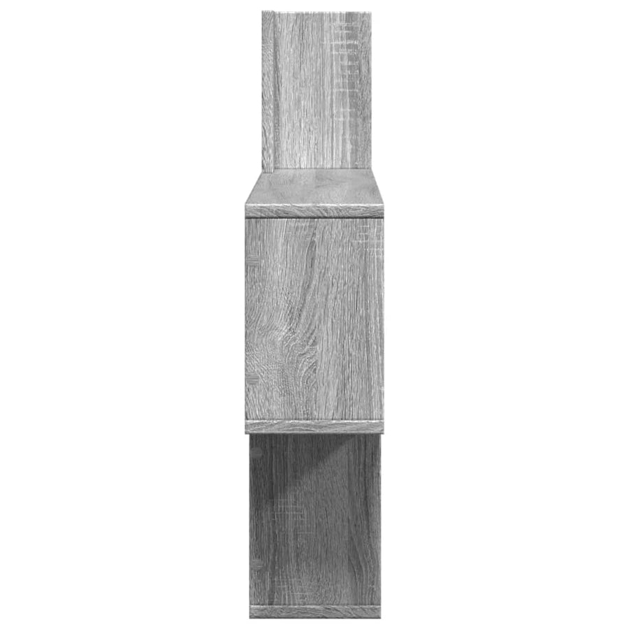 Wandschap 100x15x70 cm bewerkt hout grijs sonoma eikenkleurig