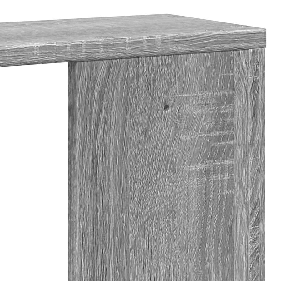 Wandschap 100x15x70 cm bewerkt hout grijs sonoma eikenkleurig