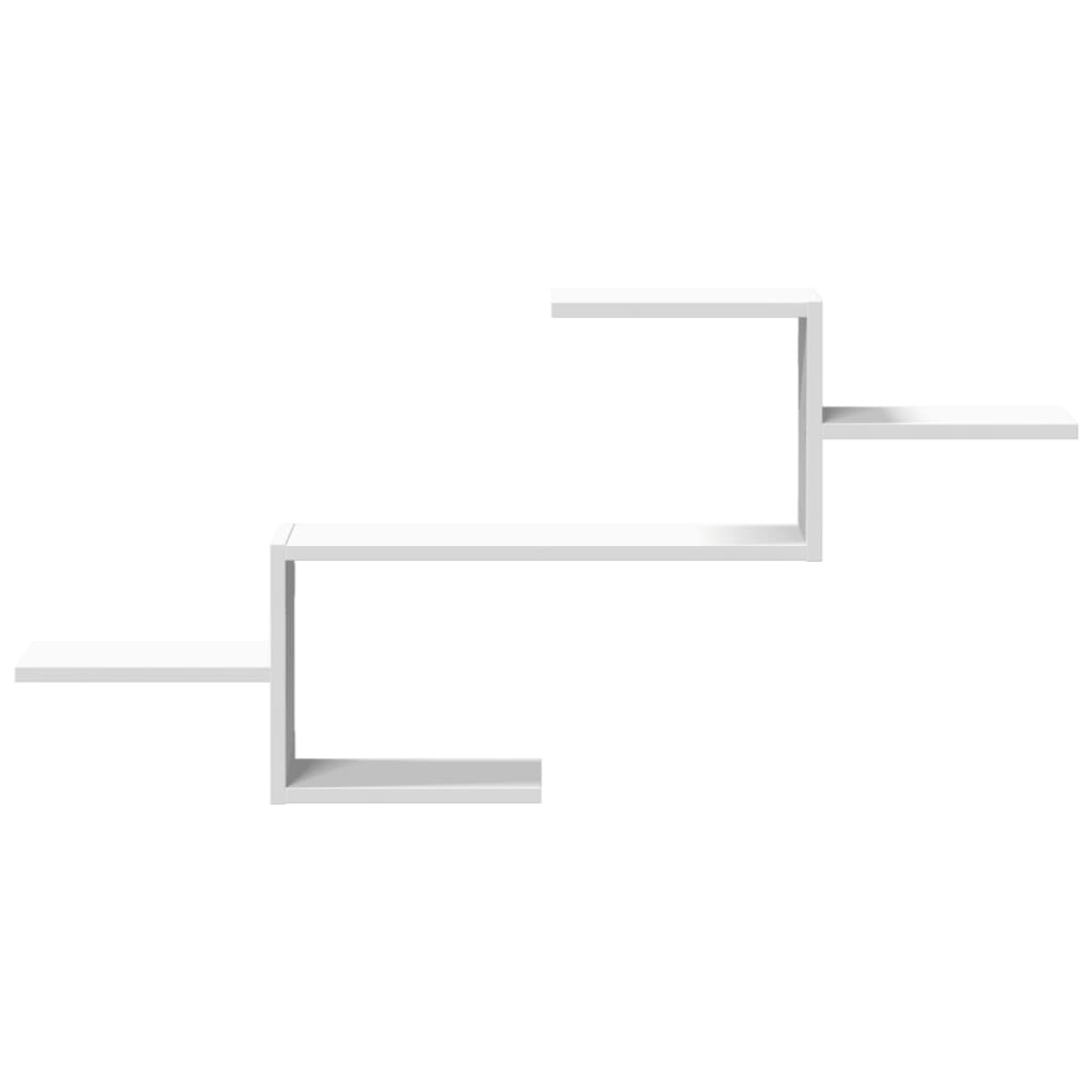 Wandschap 104x15x49 cm bewerkt hout wit