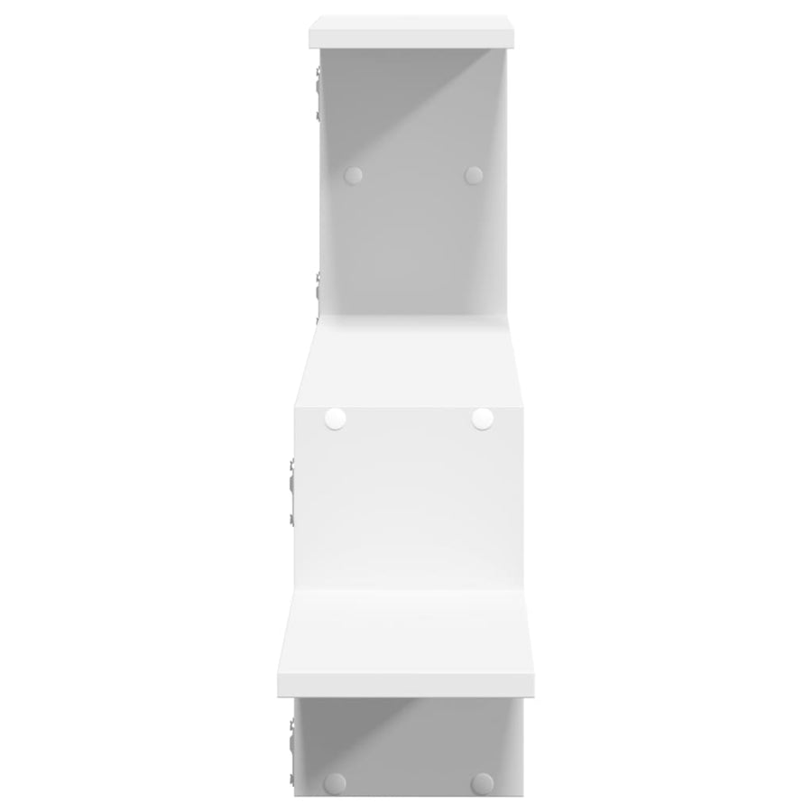 Wandschap 104x15x49 cm bewerkt hout wit