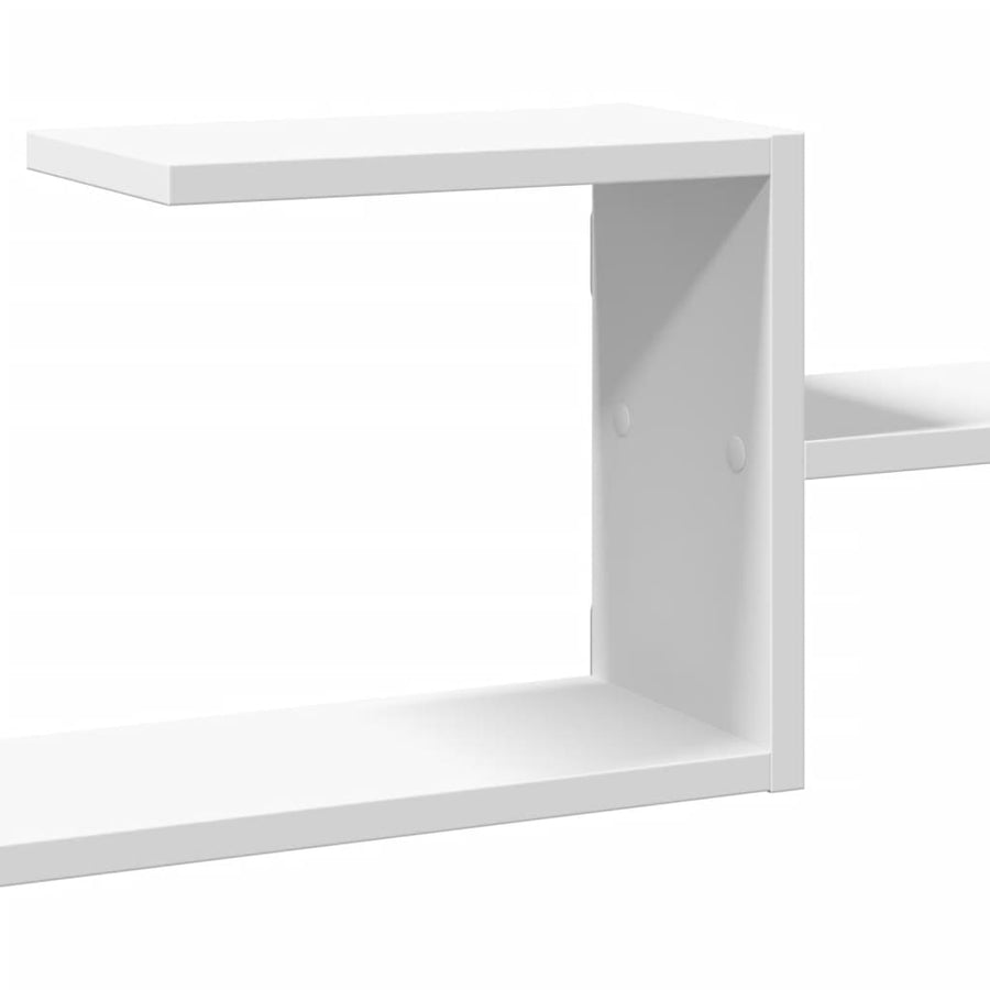 Wandschap 104x15x49 cm bewerkt hout wit