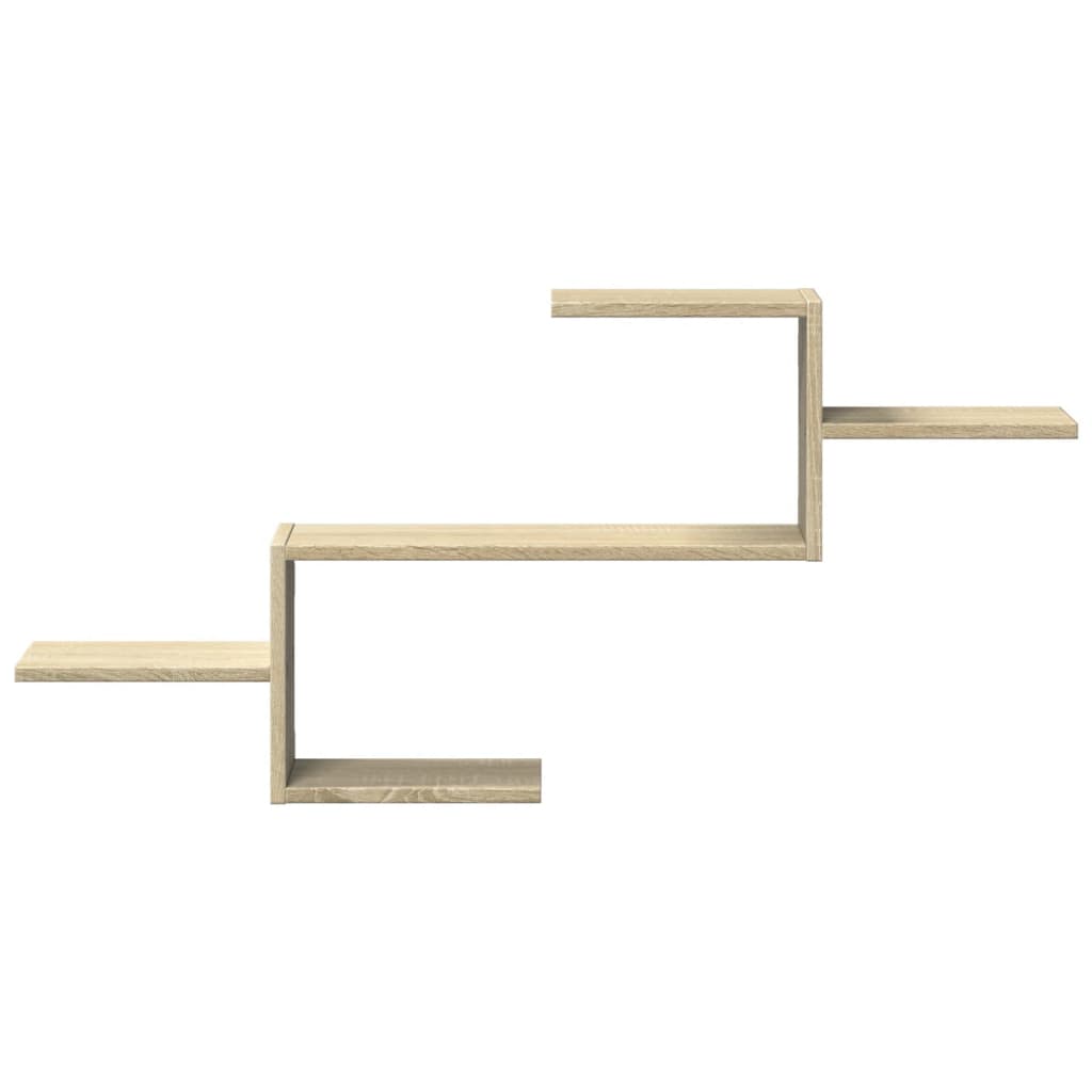 Wandschap 104x15x49 cm bewerkt hout sonoma eikenkleurig