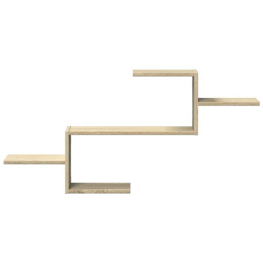 Wandschap 104x15x49 cm bewerkt hout sonoma eikenkleurig