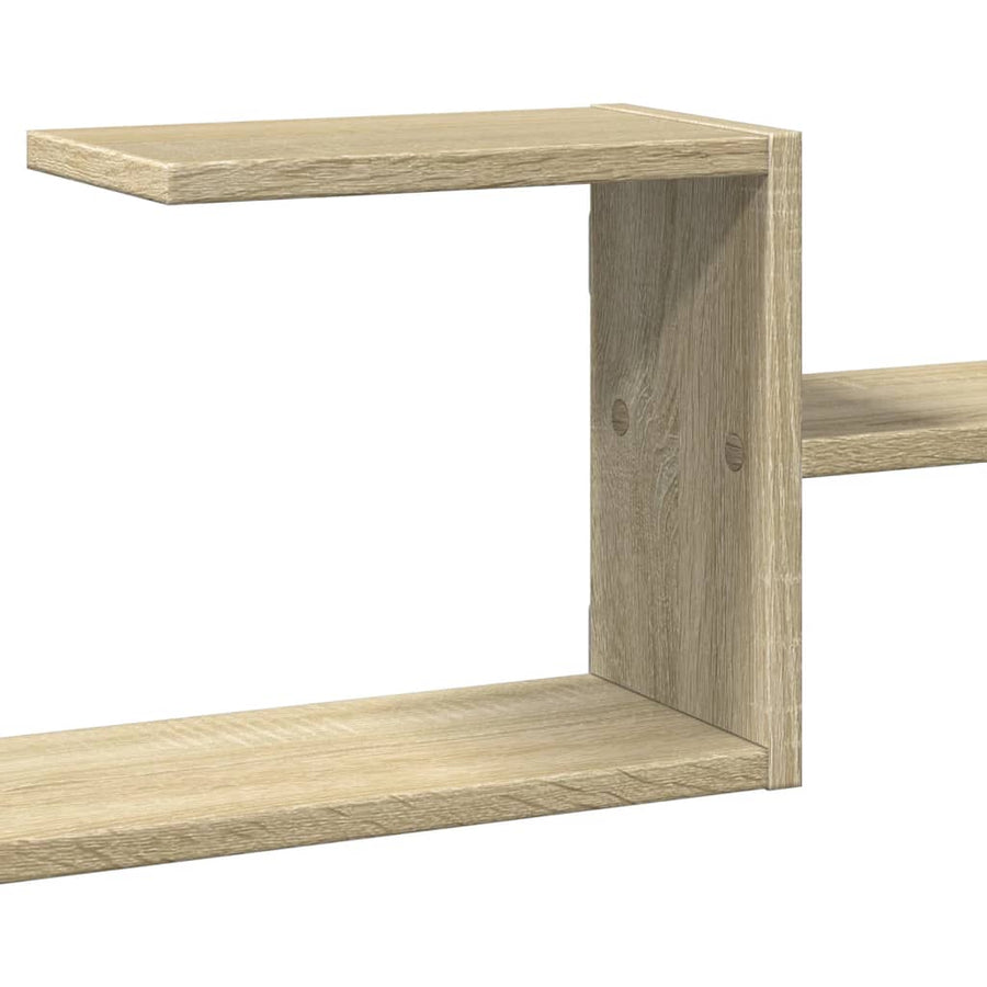 Wandschap 104x15x49 cm bewerkt hout sonoma eikenkleurig