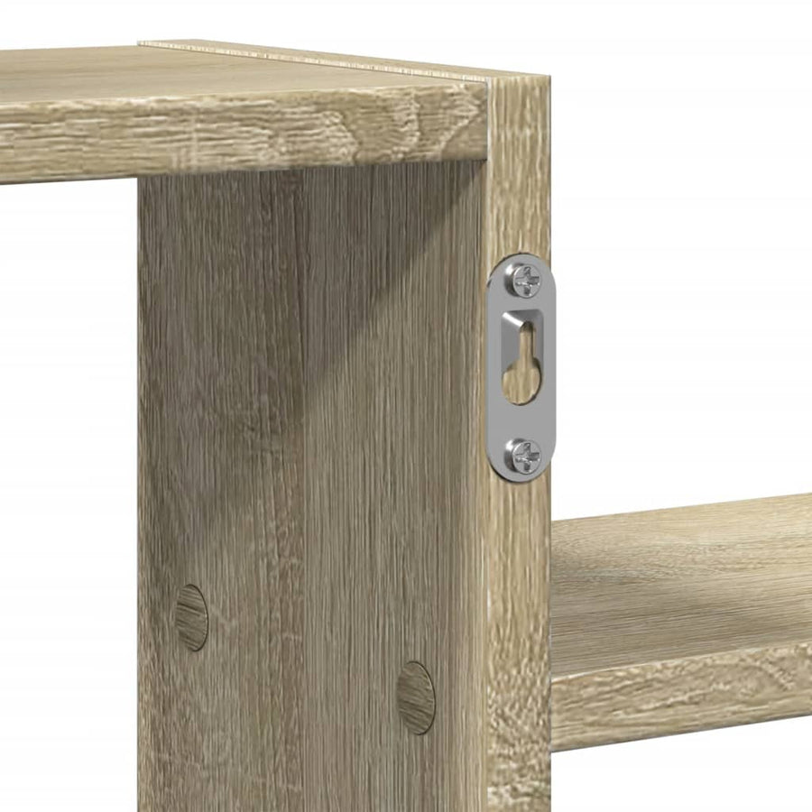 Wandschap 104x15x49 cm bewerkt hout sonoma eikenkleurig