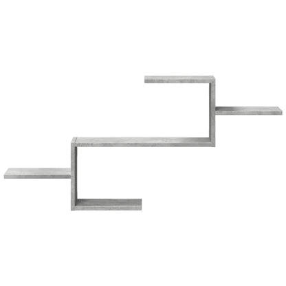 Wandschap 104x15x49 cm bewerkt hout betongrijs