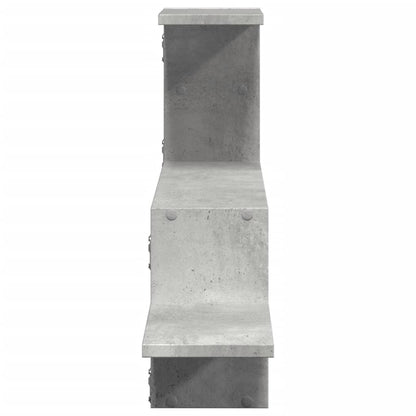 Wandschap 104x15x49 cm bewerkt hout betongrijs