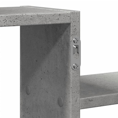 Wandschap 104x15x49 cm bewerkt hout betongrijs