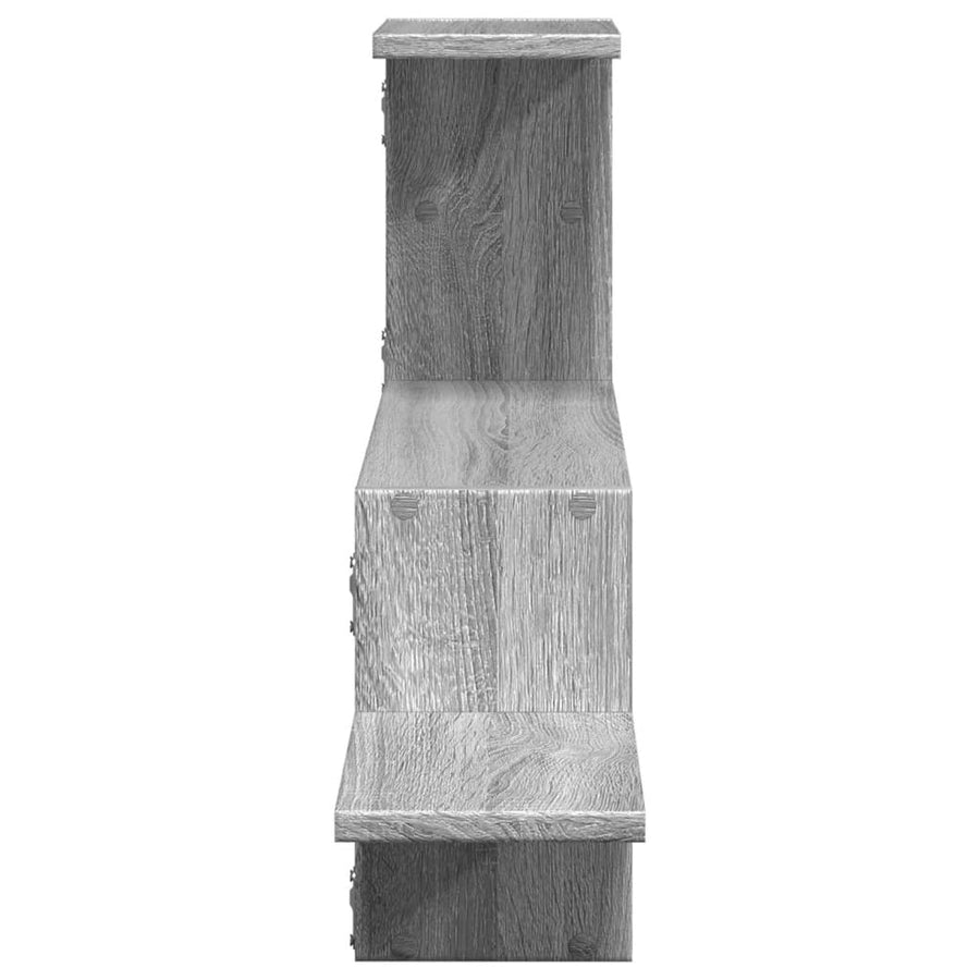 Wandschap 104x15x49 cm bewerkt hout grijs sonoma eikenkleurig