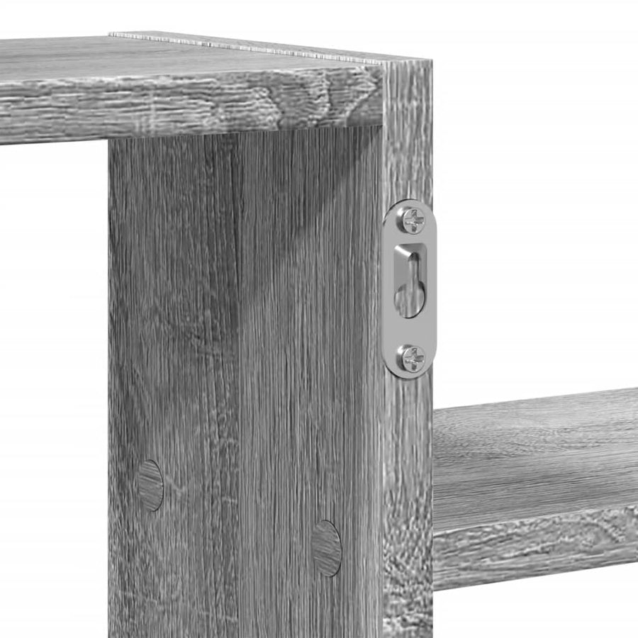 Wandschap 104x15x49 cm bewerkt hout grijs sonoma eikenkleurig