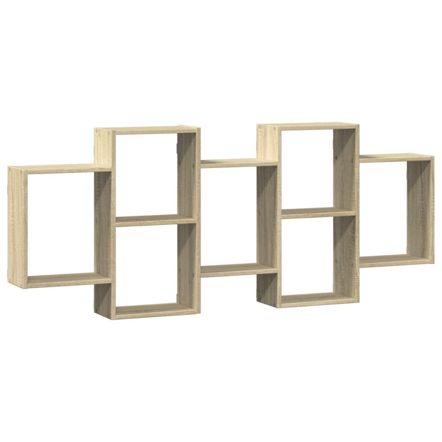 Wandschap 159x18x65 cm bewerkt hout sonoma eikenkleurig