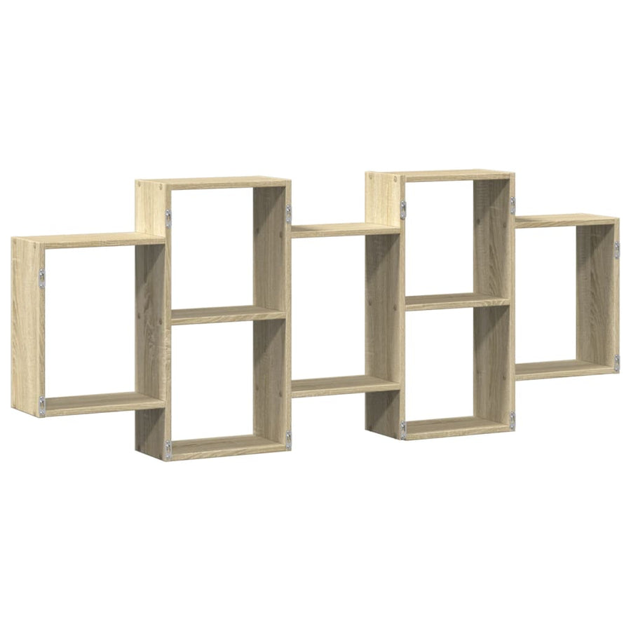 Wandschap 159x18x65 cm bewerkt hout sonoma eikenkleurig
