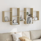 Wall shelf 159x18x65 cm engineered wood Sonoma oak-colored