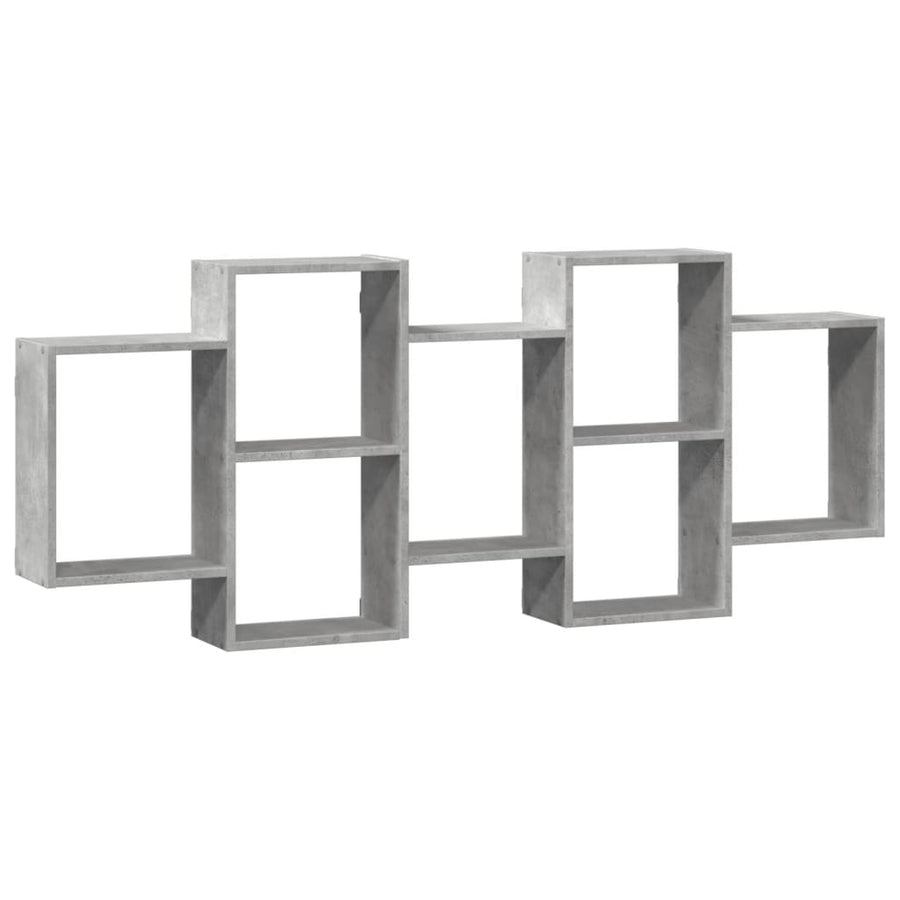 Wandschap 159x18x65 cm bewerkt hout betongrijs