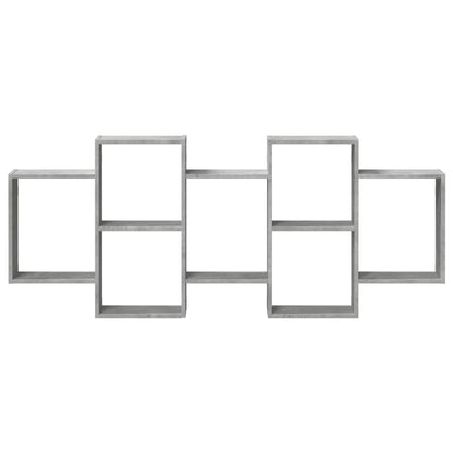 Wandschap 159x18x65 cm bewerkt hout betongrijs