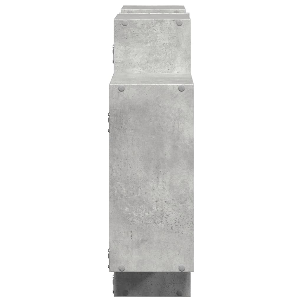 Wandschap 159x18x65 cm bewerkt hout betongrijs