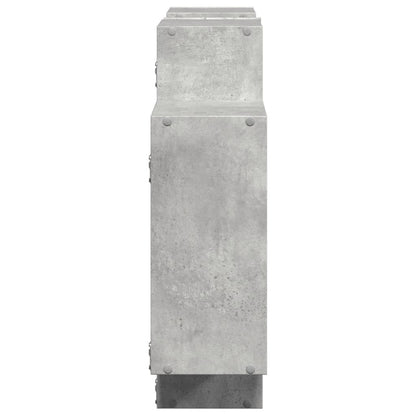Wandschap 159x18x65 cm bewerkt hout betongrijs