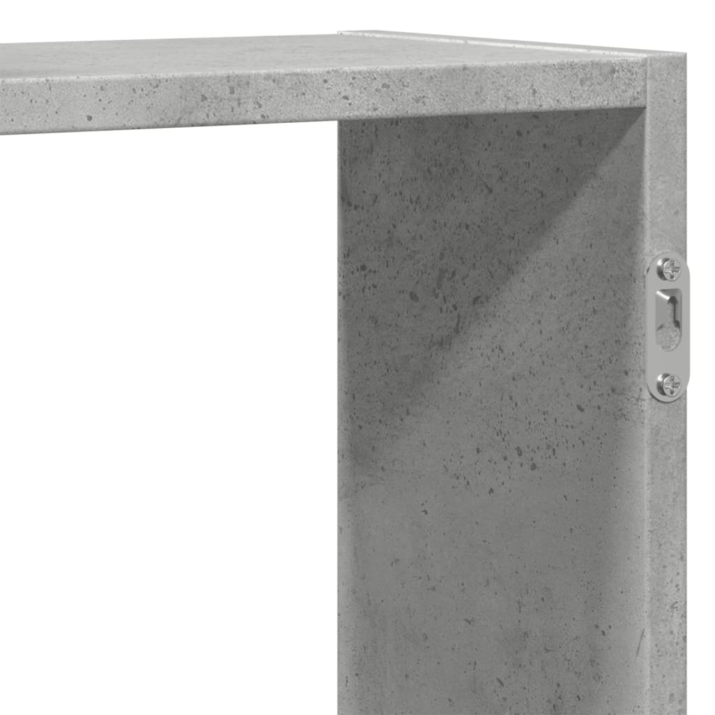 Wandschap 159x18x65 cm bewerkt hout betongrijs