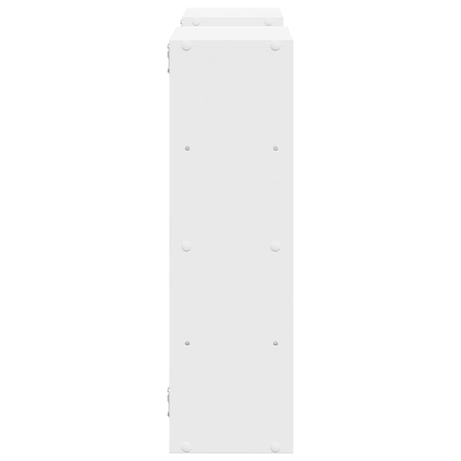 Wandschap 96x18x60 cm bewerkt hout wit