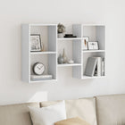 Wandplank bewerkt hout wit 96x18x60 cm