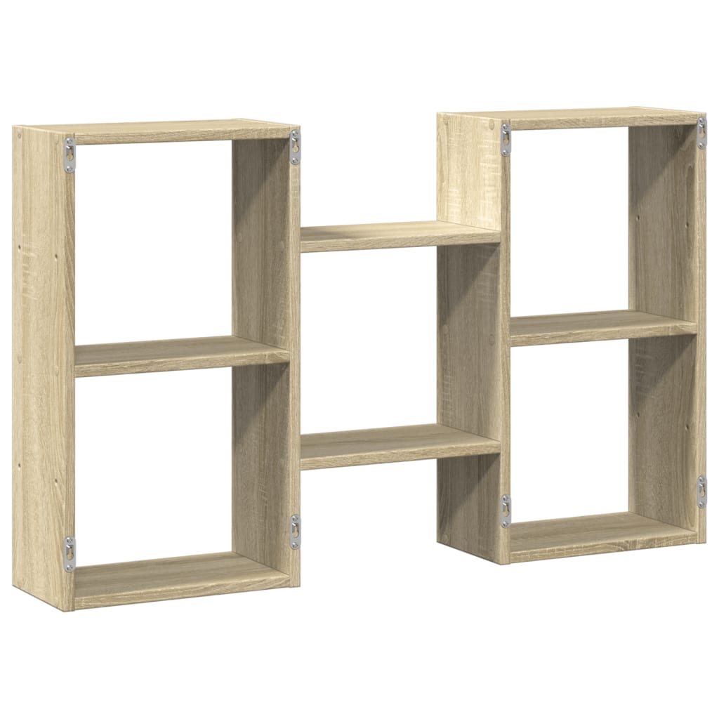 Wandschap 96x18x60 cm bewerkt hout sonoma eikenkleurig