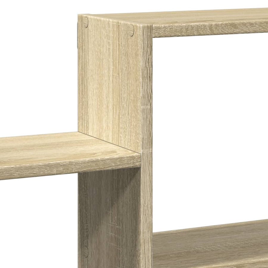 Wandschap 96x18x60 cm bewerkt hout sonoma eikenkleurig