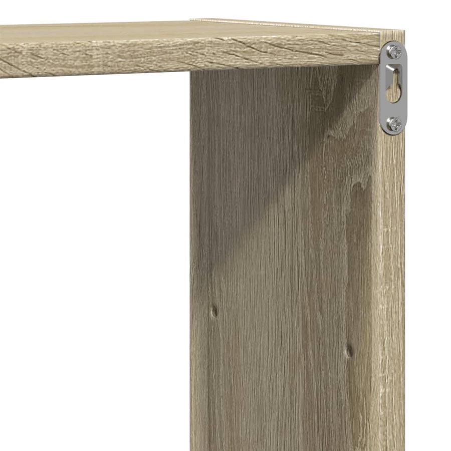 Wandschap 96x18x60 cm bewerkt hout sonoma eikenkleurig