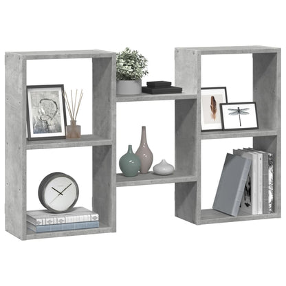 Wandschap 96x18x60 cm bewerkt hout betongrijs