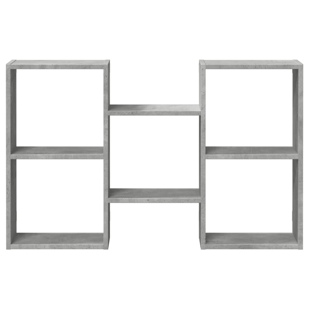 Wandschap 96x18x60 cm bewerkt hout betongrijs