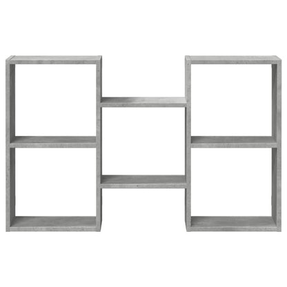 Wandschap 96x18x60 cm bewerkt hout betongrijs