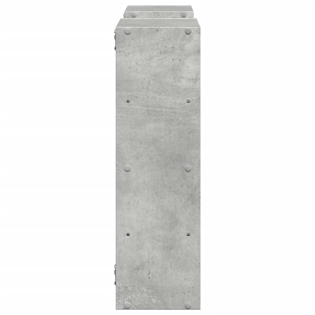 Wandschap 96x18x60 cm bewerkt hout betongrijs