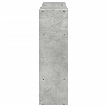 Wandschap 96x18x60 cm bewerkt hout betongrijs