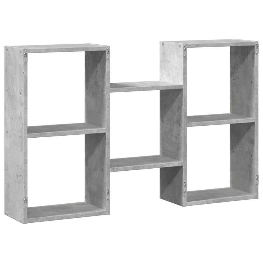 Wandschap 96x18x60 cm bewerkt hout betongrijs