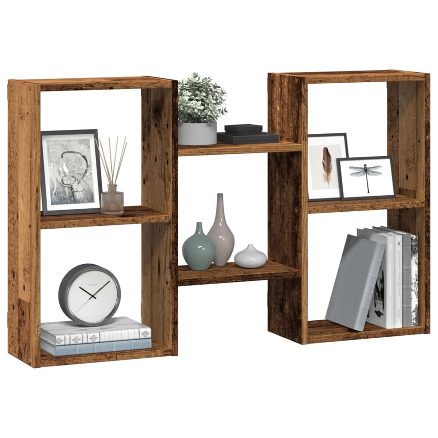 Wandschap 96x18x60 cm bewerkt hout oud houtkleurig