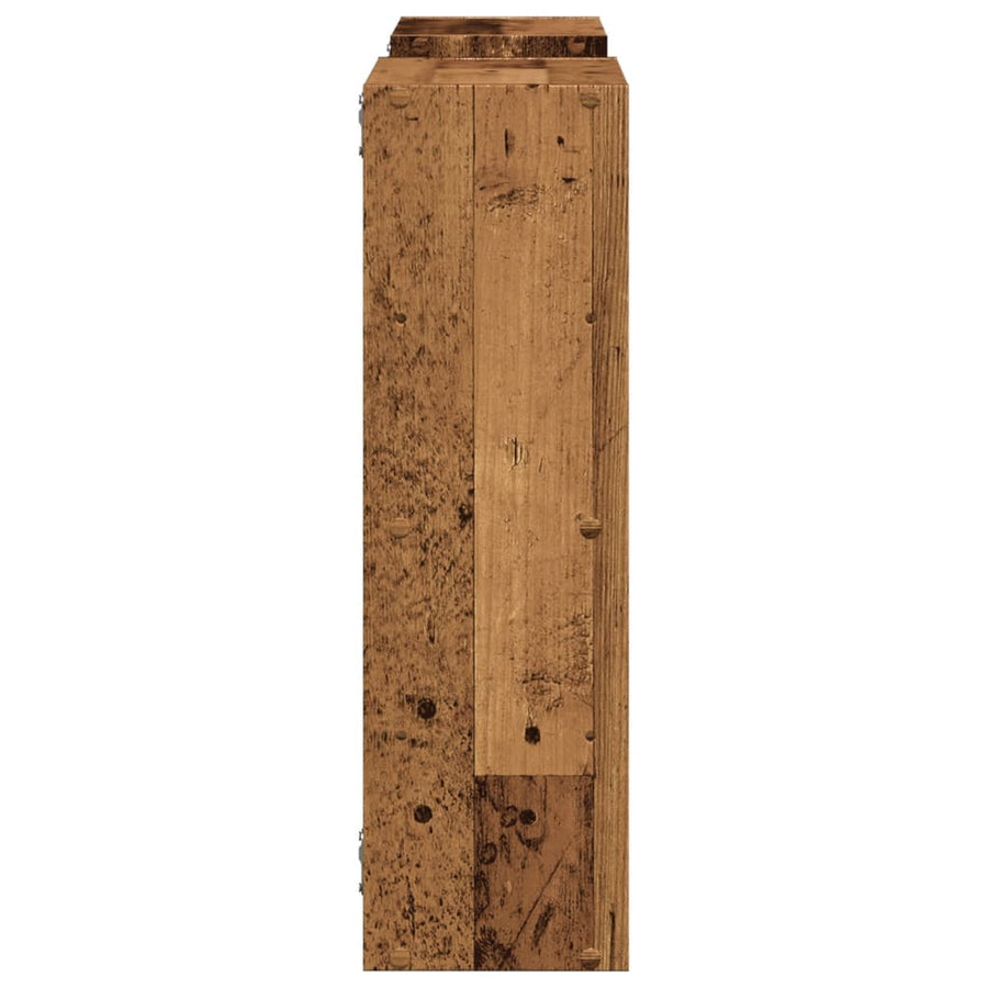 Wandschap 96x18x60 cm bewerkt hout oud houtkleurig