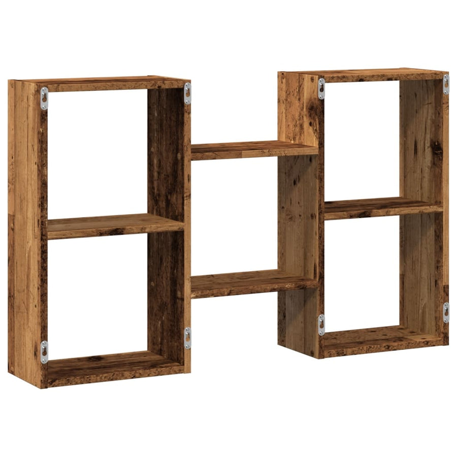 Wandschap 96x18x60 cm bewerkt hout oud houtkleurig