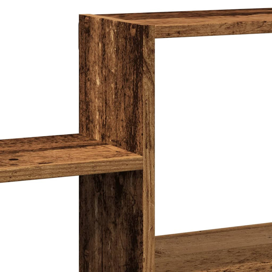 Wandschap 96x18x60 cm bewerkt hout oud houtkleurig