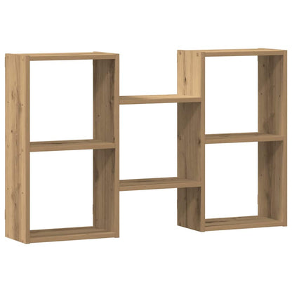 Wandschap 96x18x60 cm bewerkt hout artisanaal eikenkleurig
