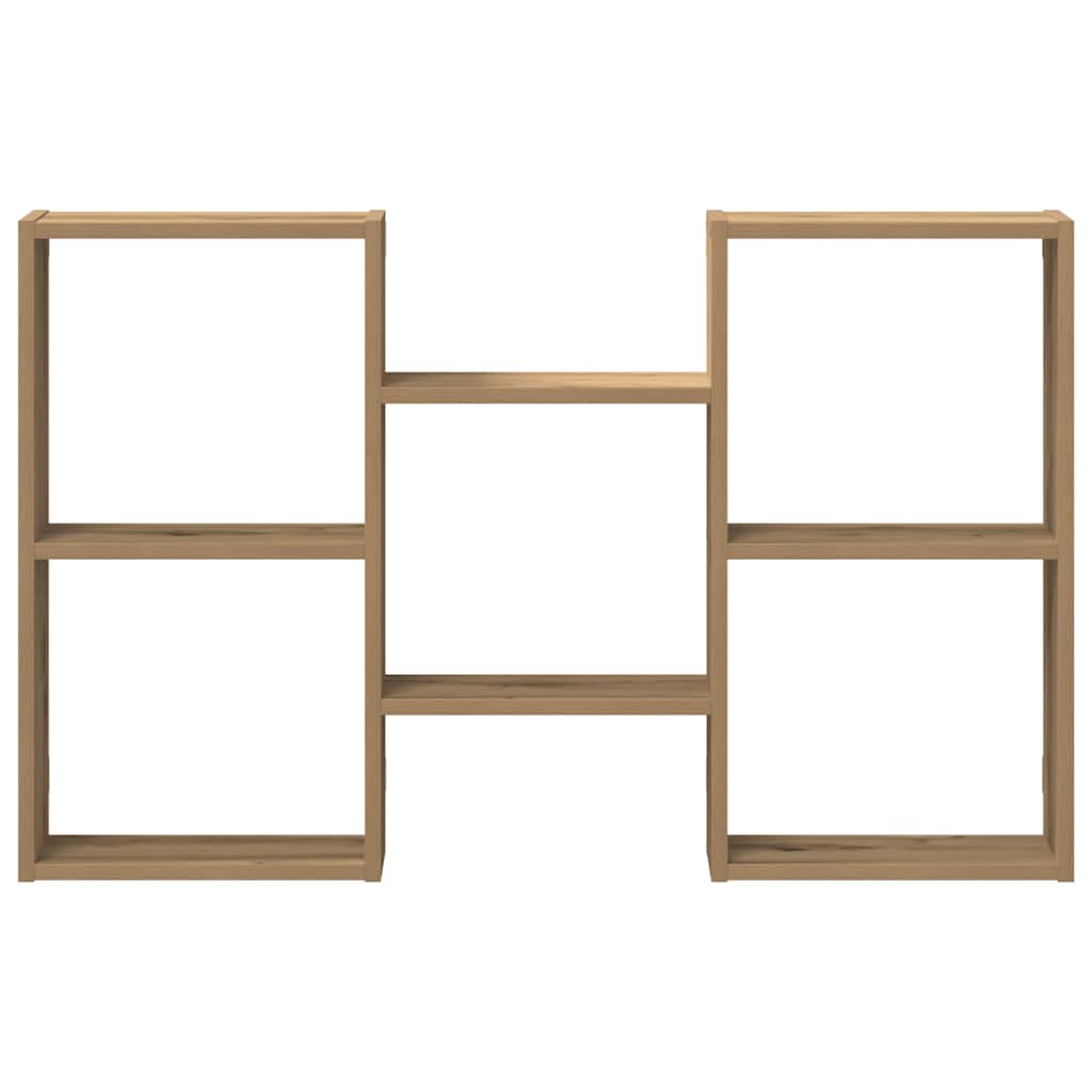 Wandschap 96x18x60 cm bewerkt hout artisanaal eikenkleurig