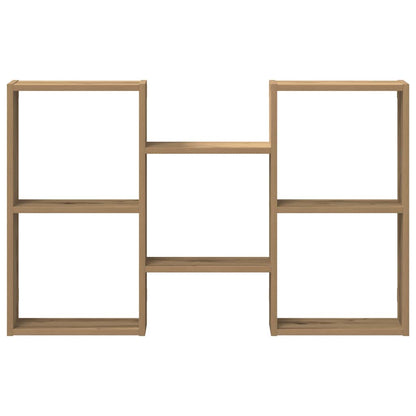 Wandschap 96x18x60 cm bewerkt hout artisanaal eikenkleurig