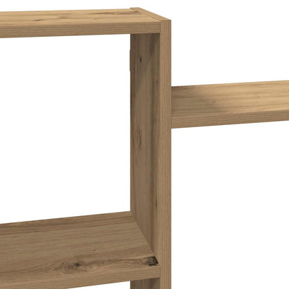 Wandschap 96x18x60 cm bewerkt hout artisanaal eikenkleurig