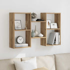 Wandschap 96x18x60 cm eikenhout