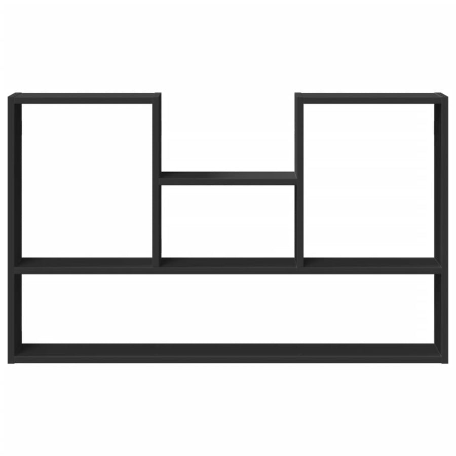 Wandschap 99x15x60 cm bewerkt hout zwart