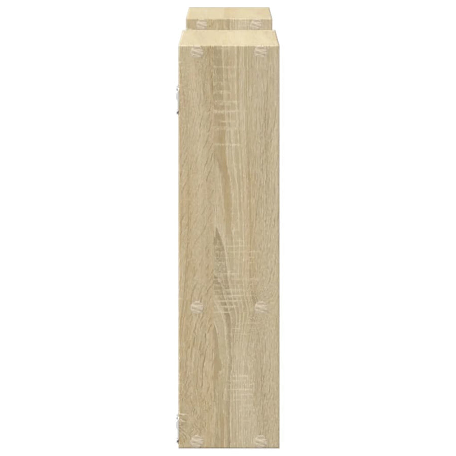 Wandschap 99x15x60 cm bewerkt hout sonoma eikenkleurig