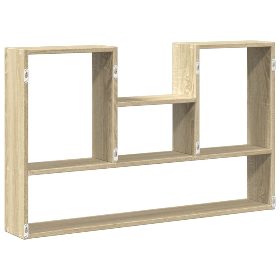 Wandschap 99x15x60 cm bewerkt hout sonoma eikenkleurig
