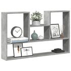 Wall shelf 99x15x60 cm treated wood concrete grey